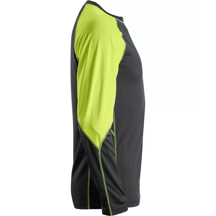 Snickers AllroundWork long-sleeved T-shirt, Black/Neon Yellow, large image number 3