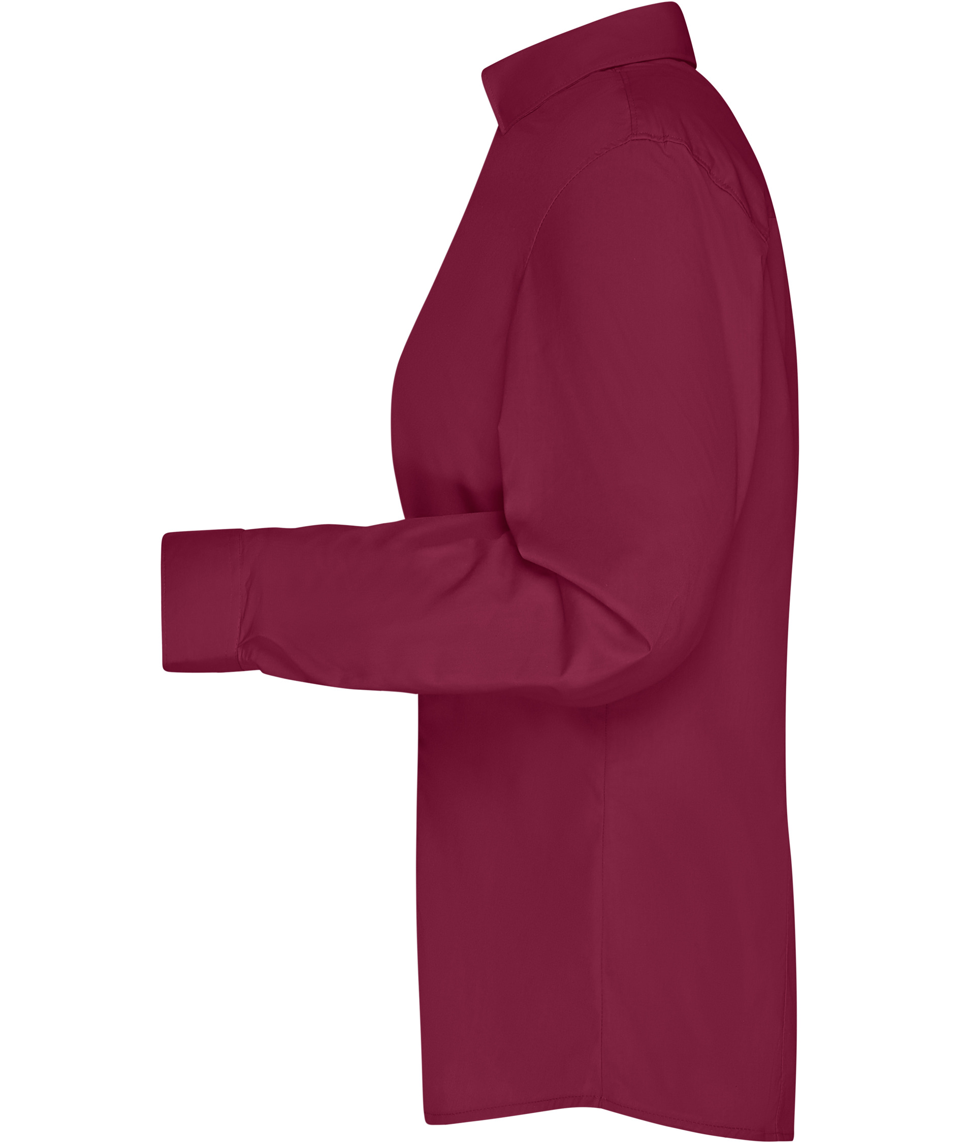 James & Nicholson modern fit dameskjorte, Vinr&oslash;d, large image number 3