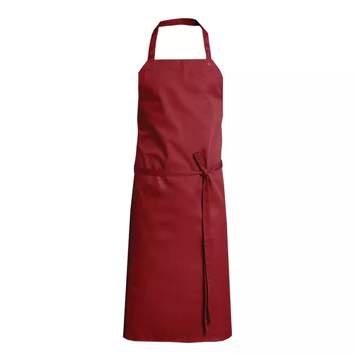 Nybo Workwear All-over bib apron without pockets, Bordeaux, Bordeaux, large image number 0