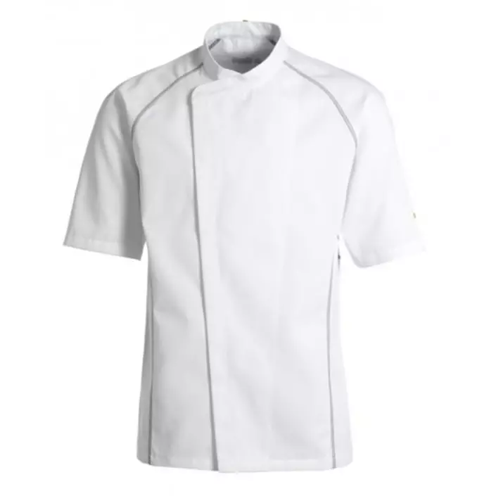 Kentaur short-sleeved unisex chefs-/serving jacket, White/Light Grey, large image number 0