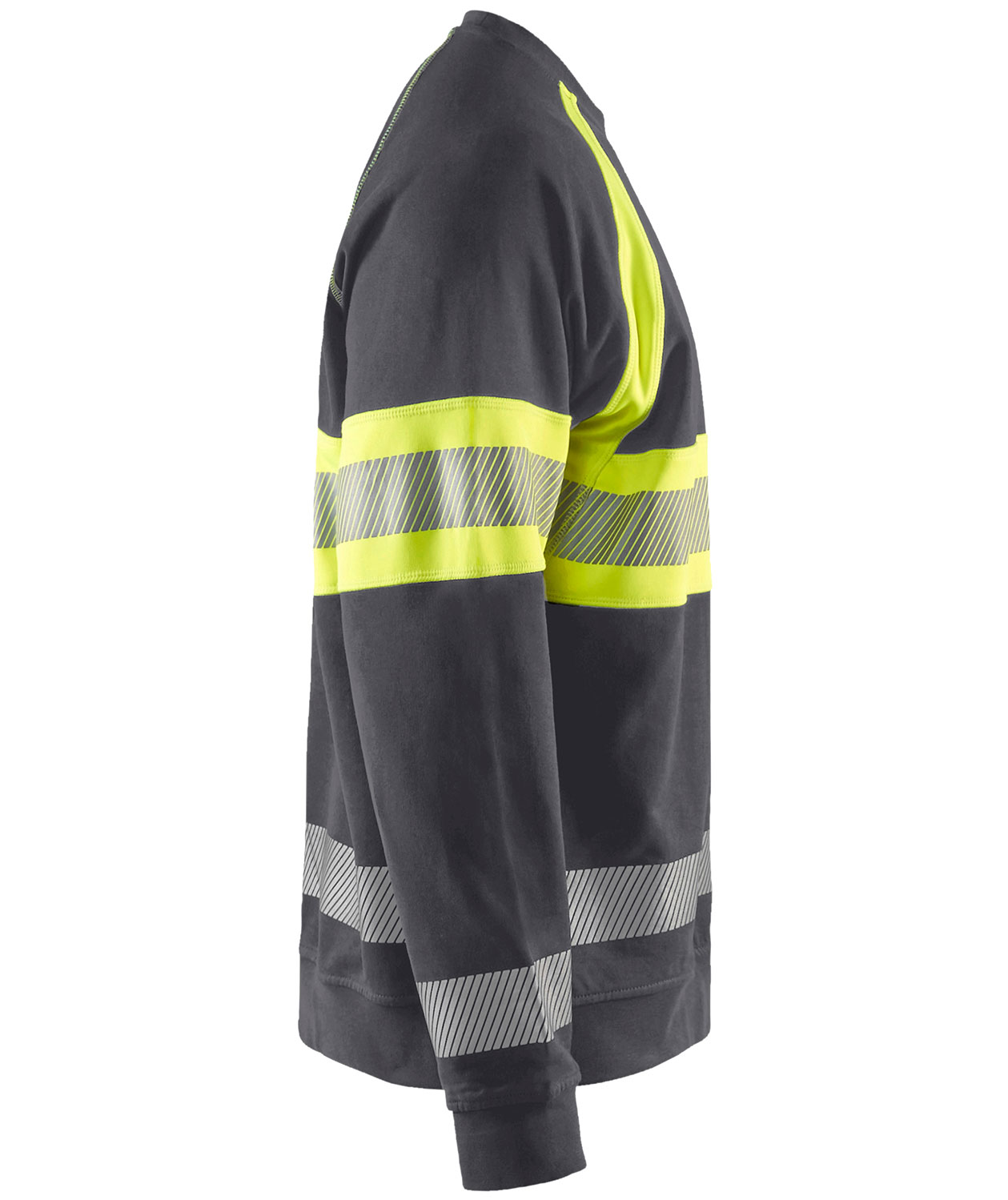 Bl&aring;kl&auml;der sweatshirt, Mellemgr&aring;/Hi-Vis Gul, large image number 2