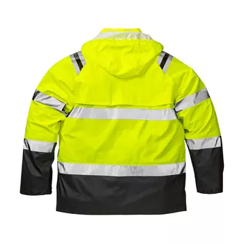 Fristads rain jacket 4624, Hi-vis Yellow/Black