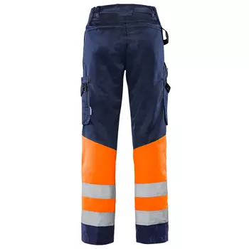 Fristads Green women's work trousers 2652 GPLU, Marine/Hi-Vis Orange