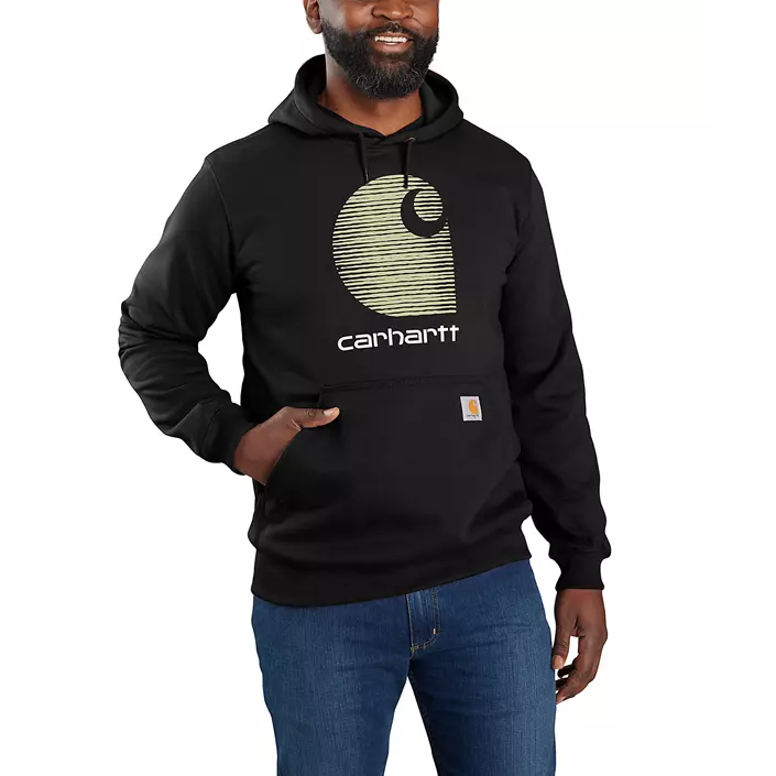 Carhartt Rain Defender Logo hoodie, Svart, large image number 1
