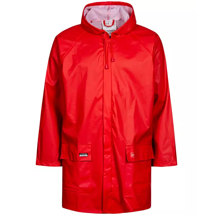 Lyngsøe PU rain jacket, Red, large image number 0