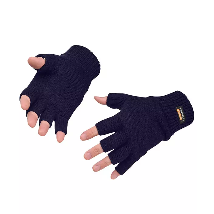 Portwest GL14 fingerfreie gestrickte Handschuhe, Marine, Marine, large image number 0