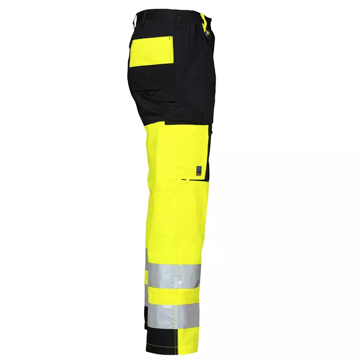 ProJob arbeidsbukse 6501, Hi-vis Gul/Svart, large image number 3