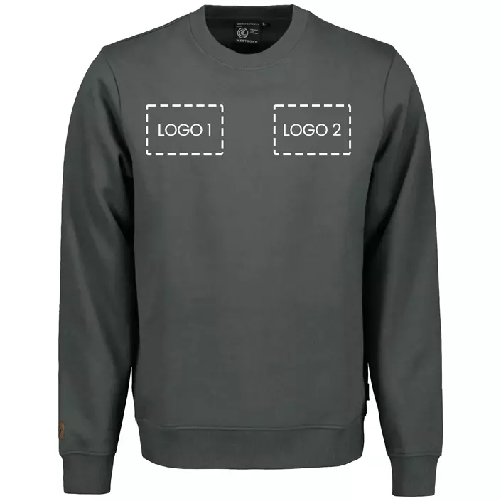 Westborn sweatshirt med logotryck, , large image number 1