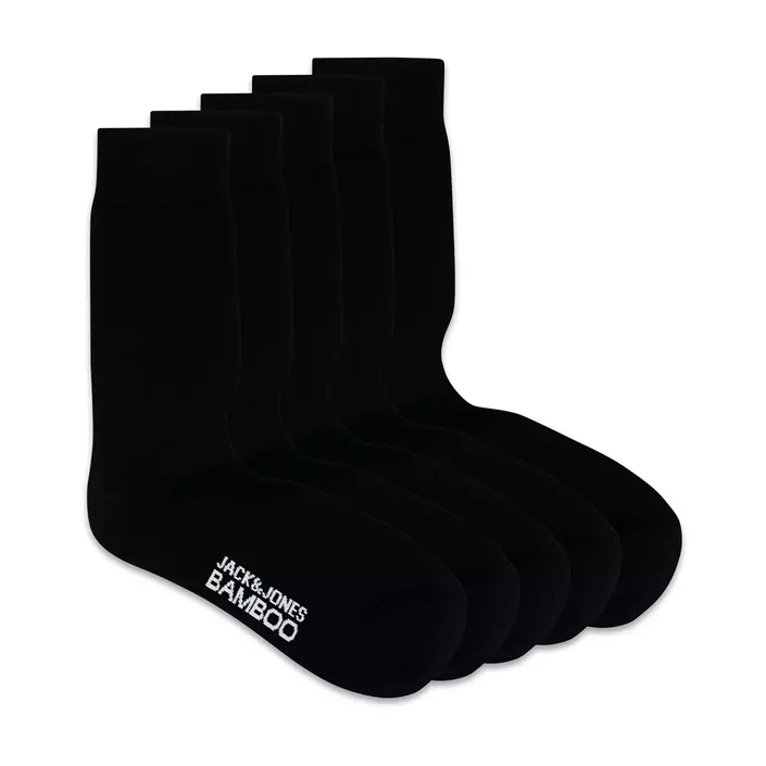 Jack & Jones JACBASIC 5-pack bamboo socks, Black, Black, large image number 0