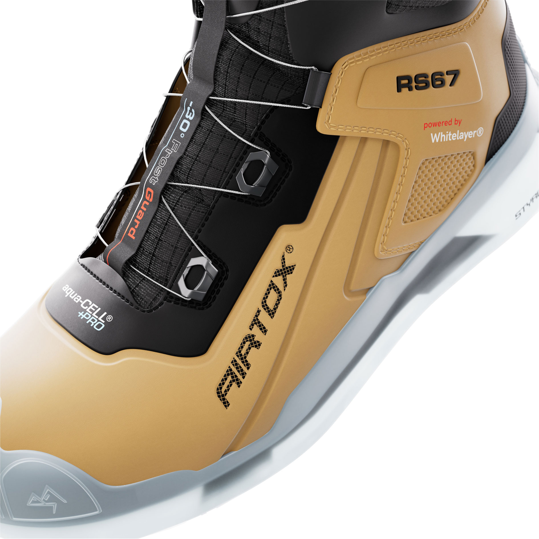 Airtox RS67 safety boots S7S, Desert haze/raven-black, large image number 4