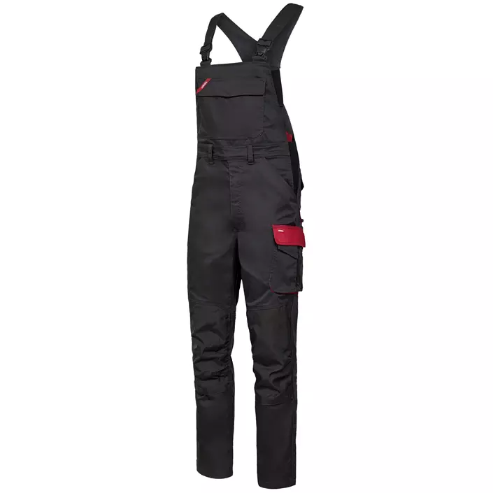 Engel Galaxy Latzhose, Anthrazitgrau/Tomato Red, large image number 2