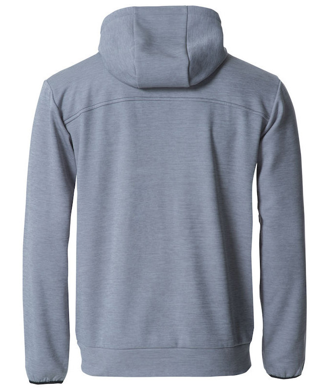 Clique Ottawa hoodie with full zipper, Grey