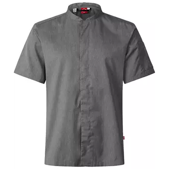 Segers 1097 short-sleeved chefs shirt, Grey melange