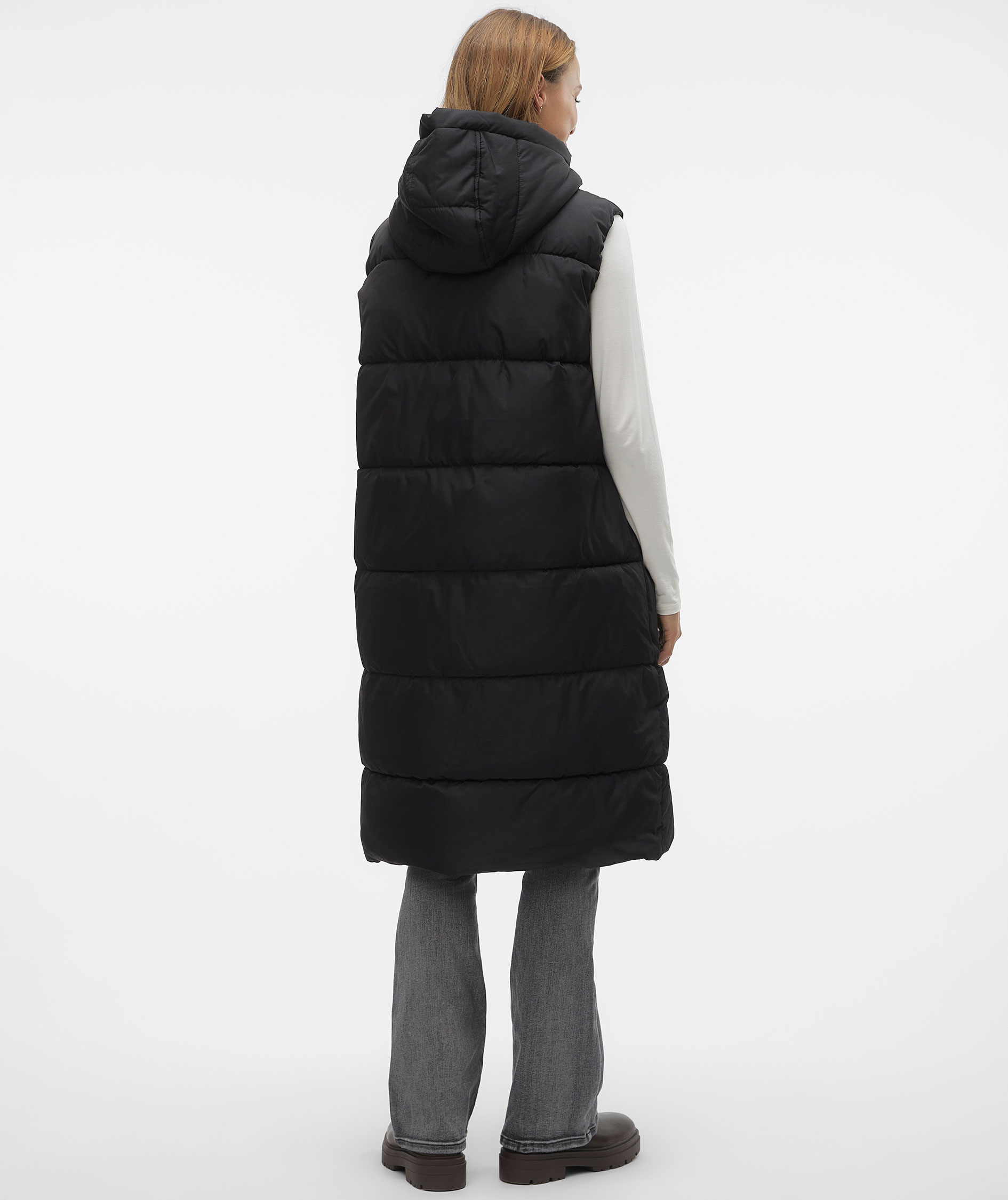 Vero Moda VMLIGAANE long quilted vest, Black, large image number 2