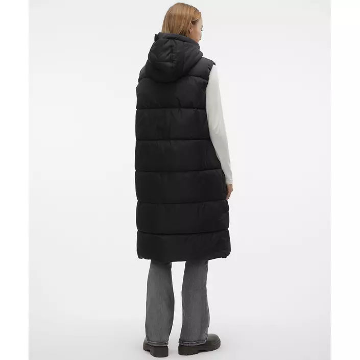 Vero Moda VMLIGAANE lang vatteret vest, Black, large image number 2