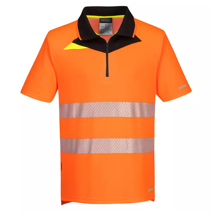 Portwest DX4 polo shirt, Hi-Vis Orange/Black, large image number 0