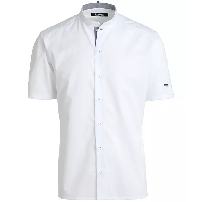 Kentaur modern fit kortermet kokkeskjorte/serveringsskjorte, Hvit, large image number 0