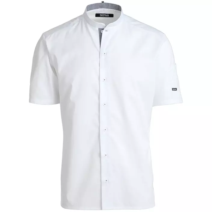 Kentaur modern fit kortärmad kockskjorta/serveringsskjorta, Vit, large image number 0