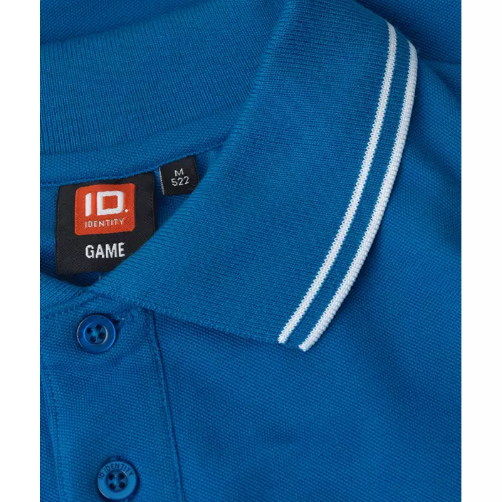 ID Stretch poloshirt with contrast, Azure, large image number 3