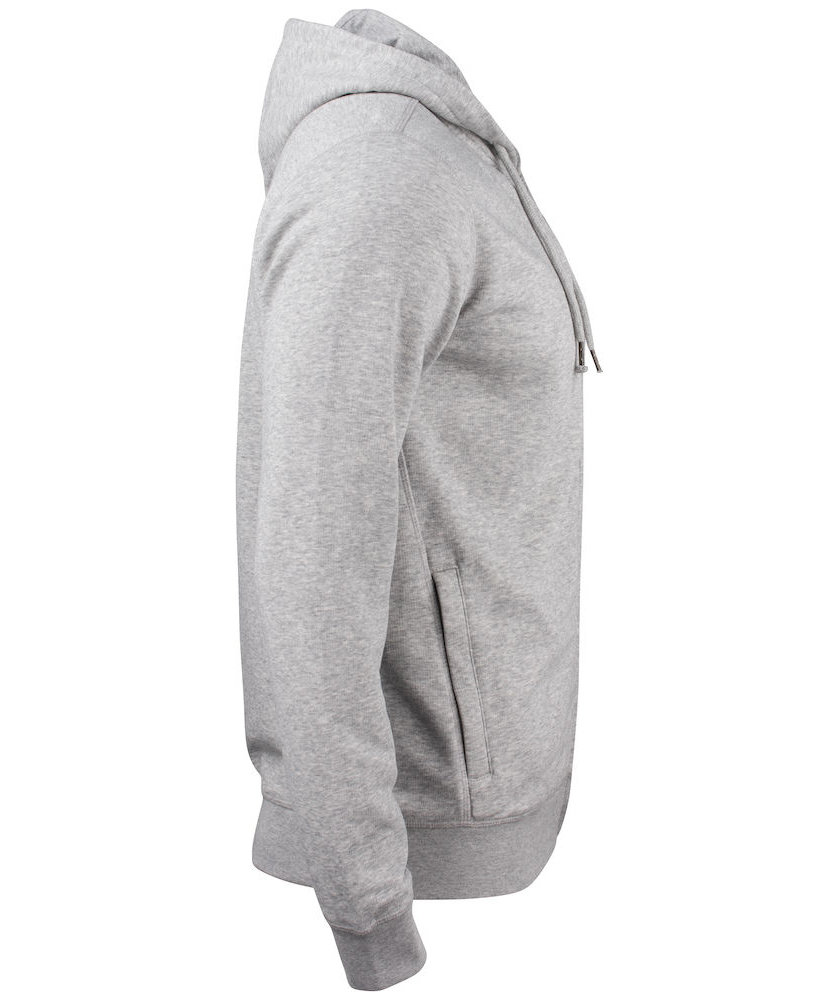 Clique Premium OC hoodie with full zipper, Grey Melange, large image number 3