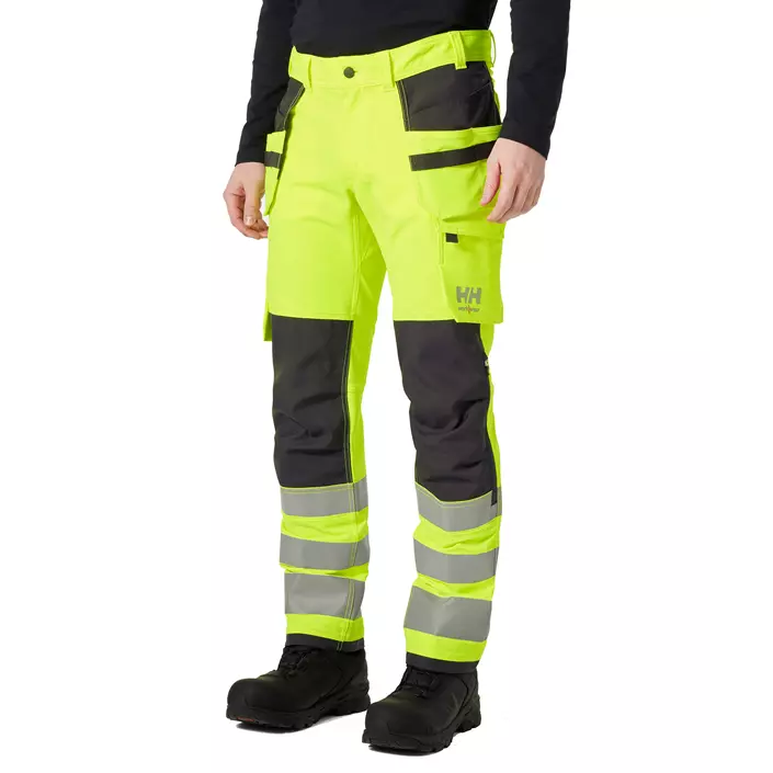 Helly Hansen Alna 4X craftsman trousers full stretch, Hi-vis yellow/Ebony, large image number 1