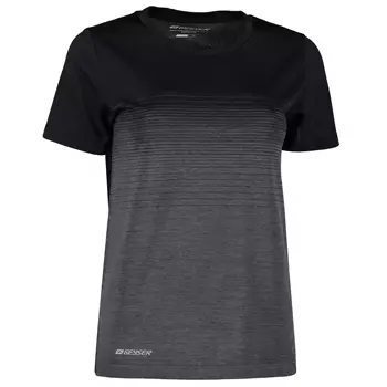 GEYSER seamless striped women's T-shirt, Black