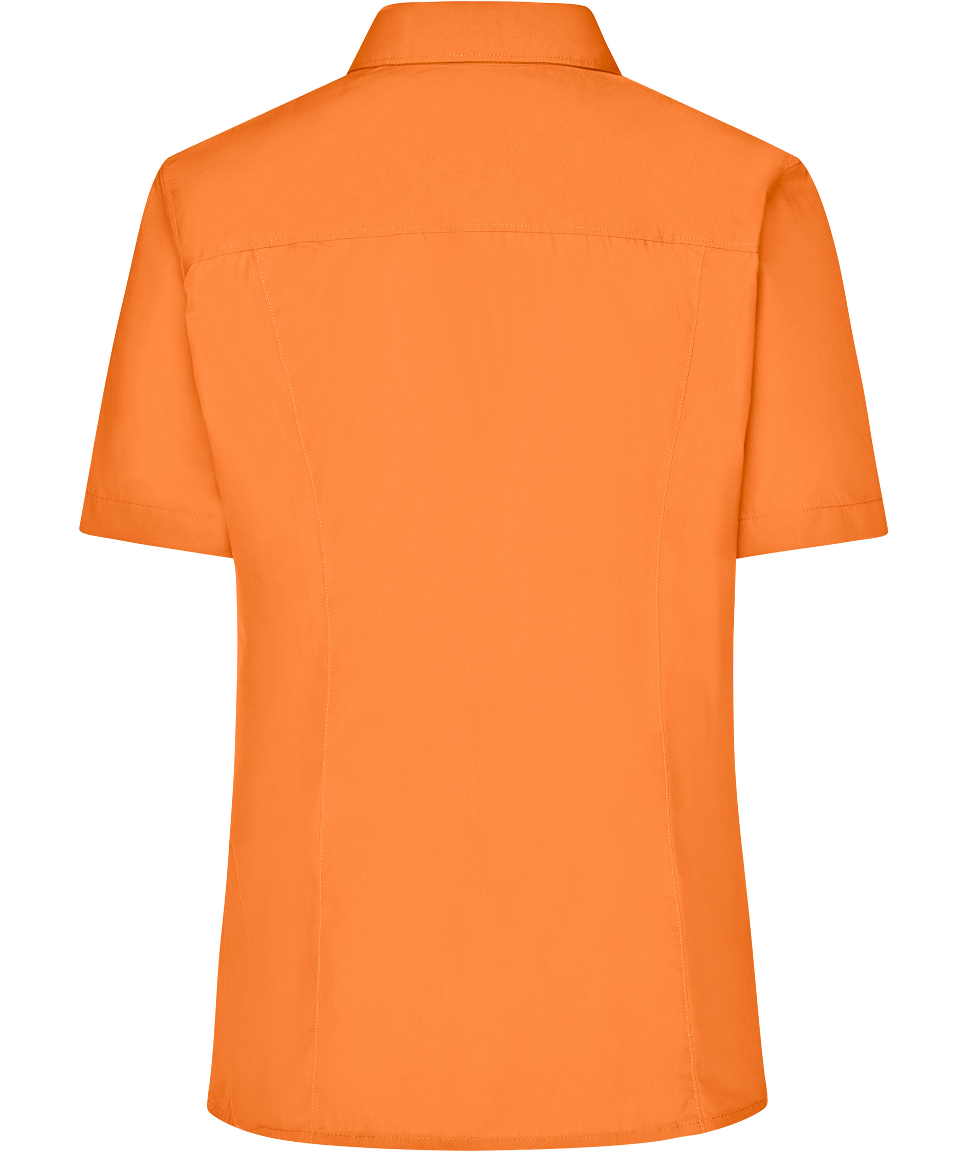 James & Nicholson women's short-sleeved Modern fit shirt, Orange