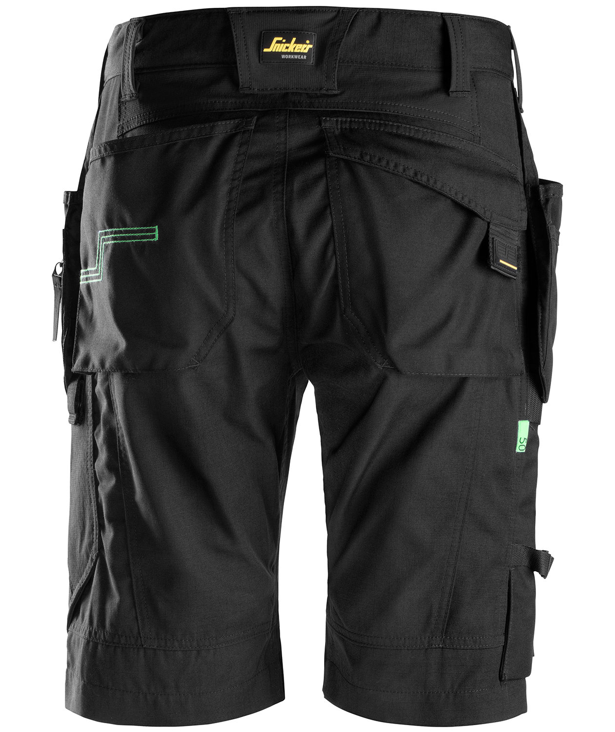 Snickers FlexiWork h&aring;ndv&aelig;rkershorts 6904, Sort, large image number 1