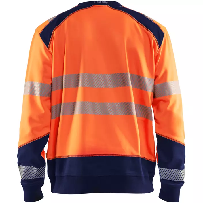 Blåkläder sweatshirt, Varsel Orange/Marinblå, large image number 1