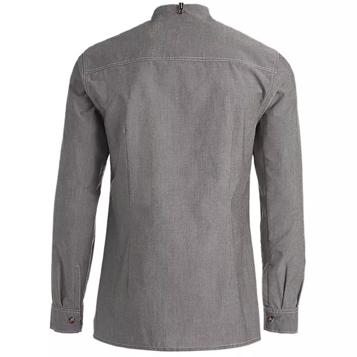 Kentaur modern fit chefs shirt/server shirt, Chambray Grey, large image number 2