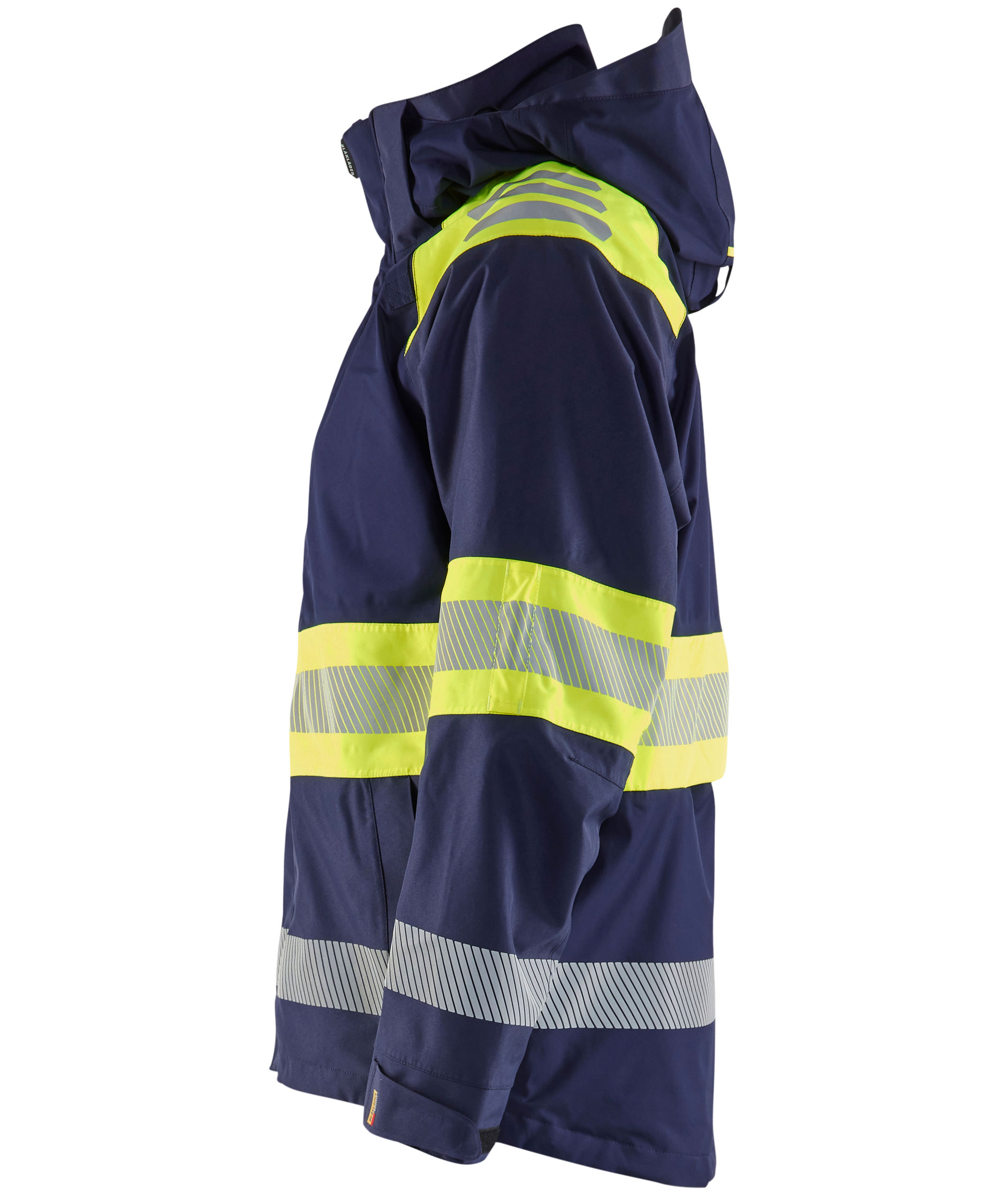 Bl&aring;kl&auml;der shell jacket, Marine/Hi-Vis yellow, large image number 3