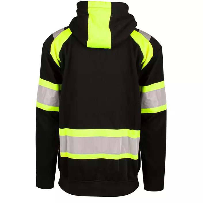 YOU Skara  hoodie with reflectors, Black/Yellow, large image number 1