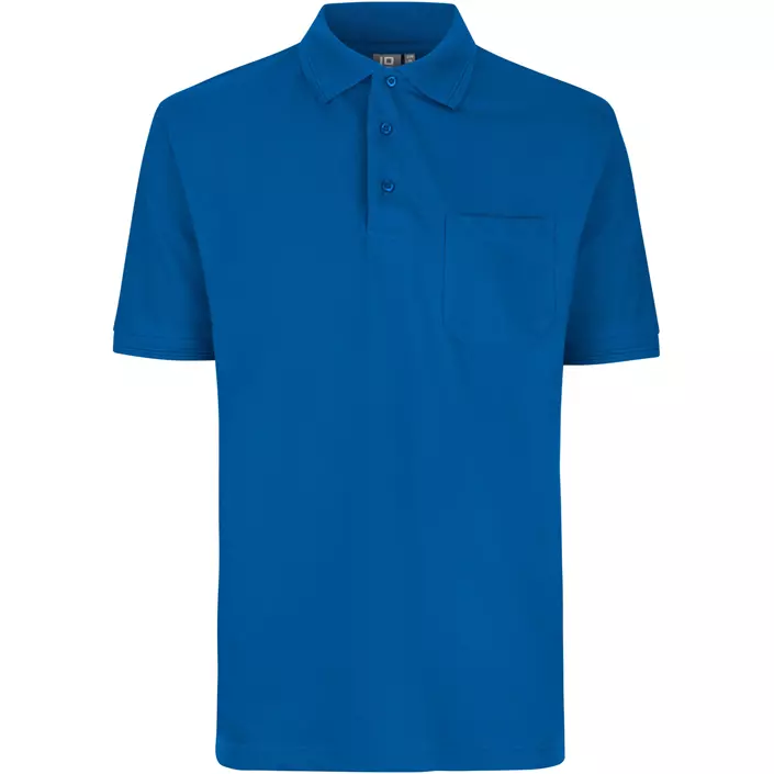 ID PRO Wear Polo T-skjorte med brystlomme, Azure, large image number 0