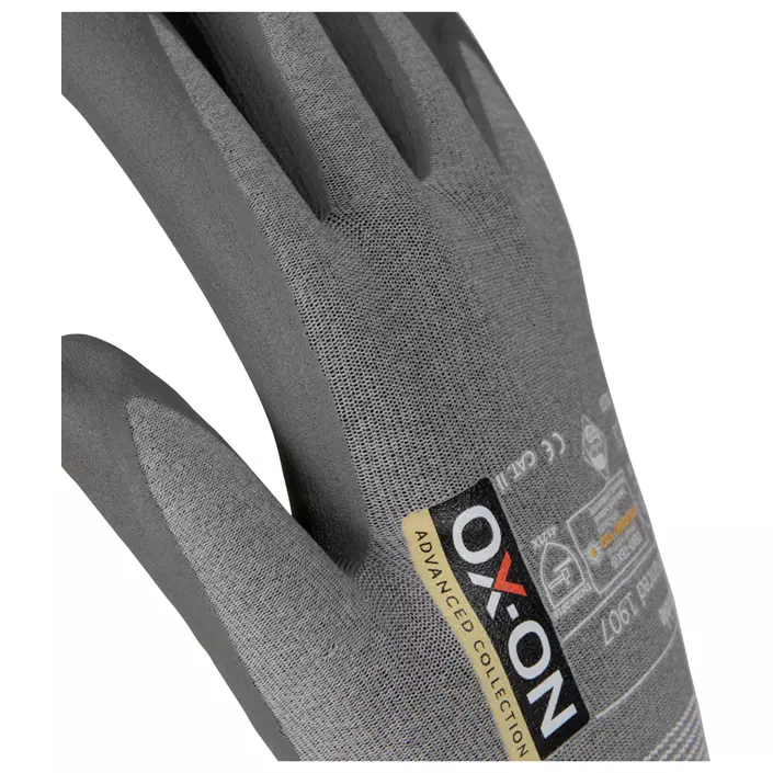 OX-ON Flexible Advanced 1907 antistatic work gloves, Grey, large image number 1