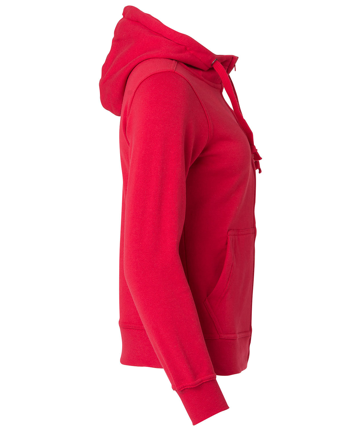 Clique Basic Hoody Zip dame hettegenser, R&oslash;d, large image number 3