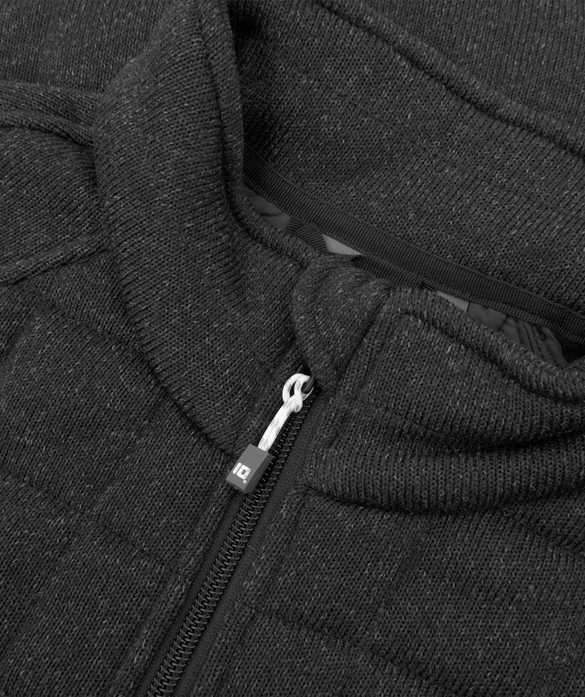 ID quiltet dame fleecejakke, Grafitgr&aring; Melange, large image number 3