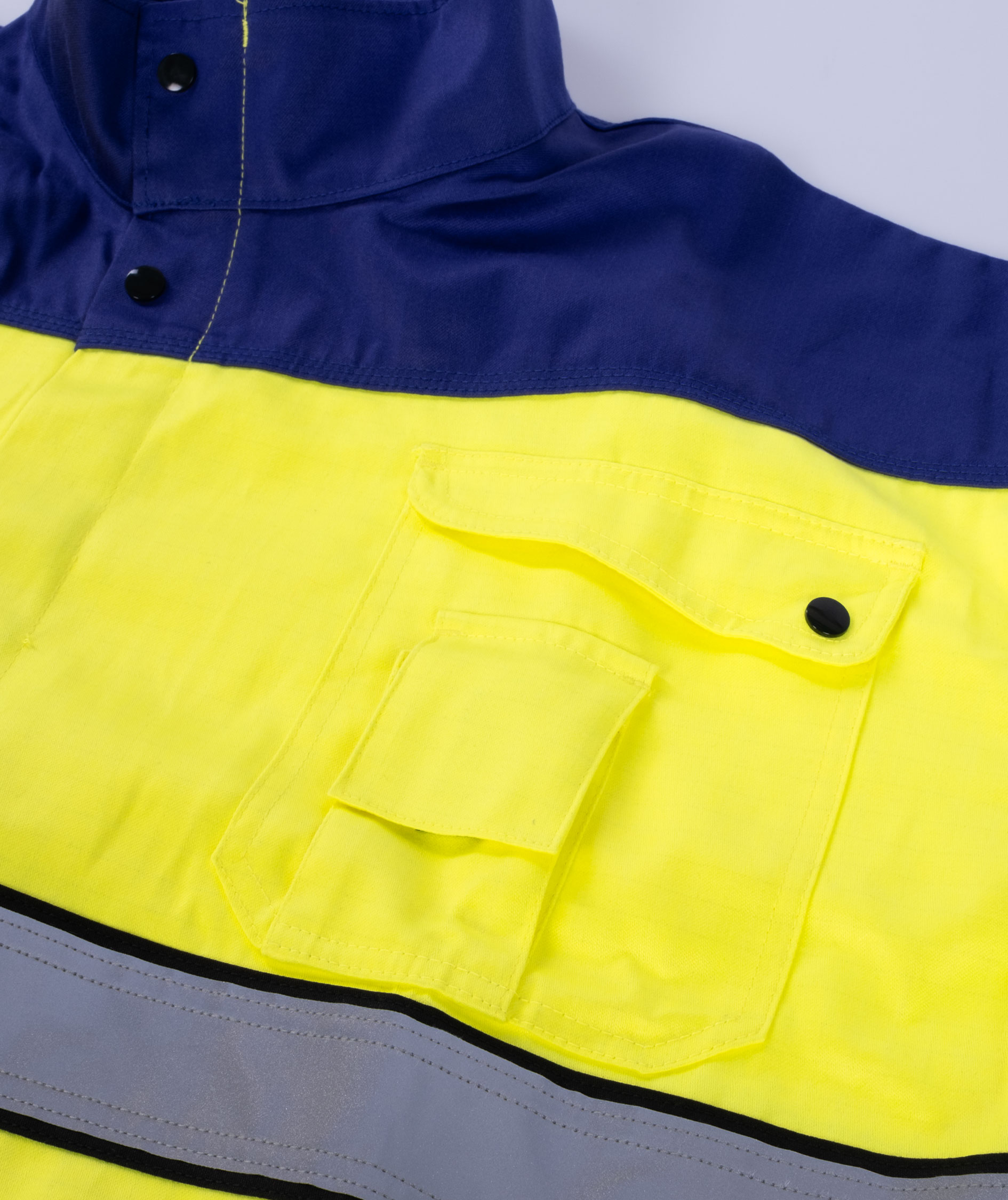 Bulldog Multinorm work jacket, Blue/Hi-vis yellow, large image number 2