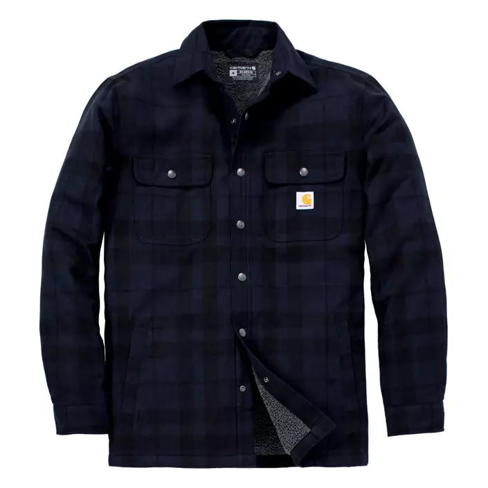 Carhartt flannell skjortjacka, Navy, large image number 0