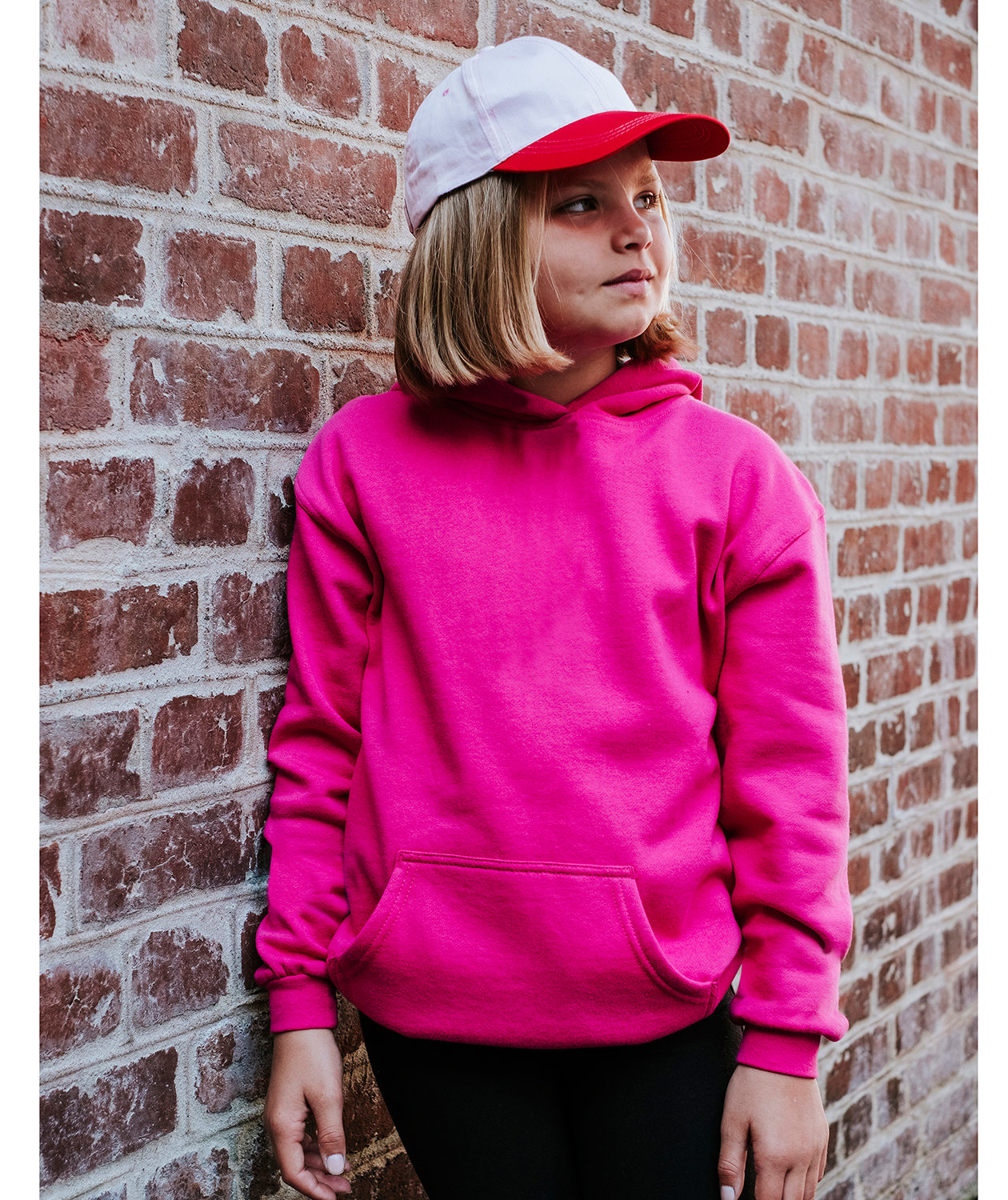 YOU Harlem kids hoodie, Raspberry