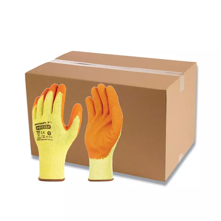Benchmark BMG344 work gloves (box with 120 pairs), Yellow/Orange, large image number 0