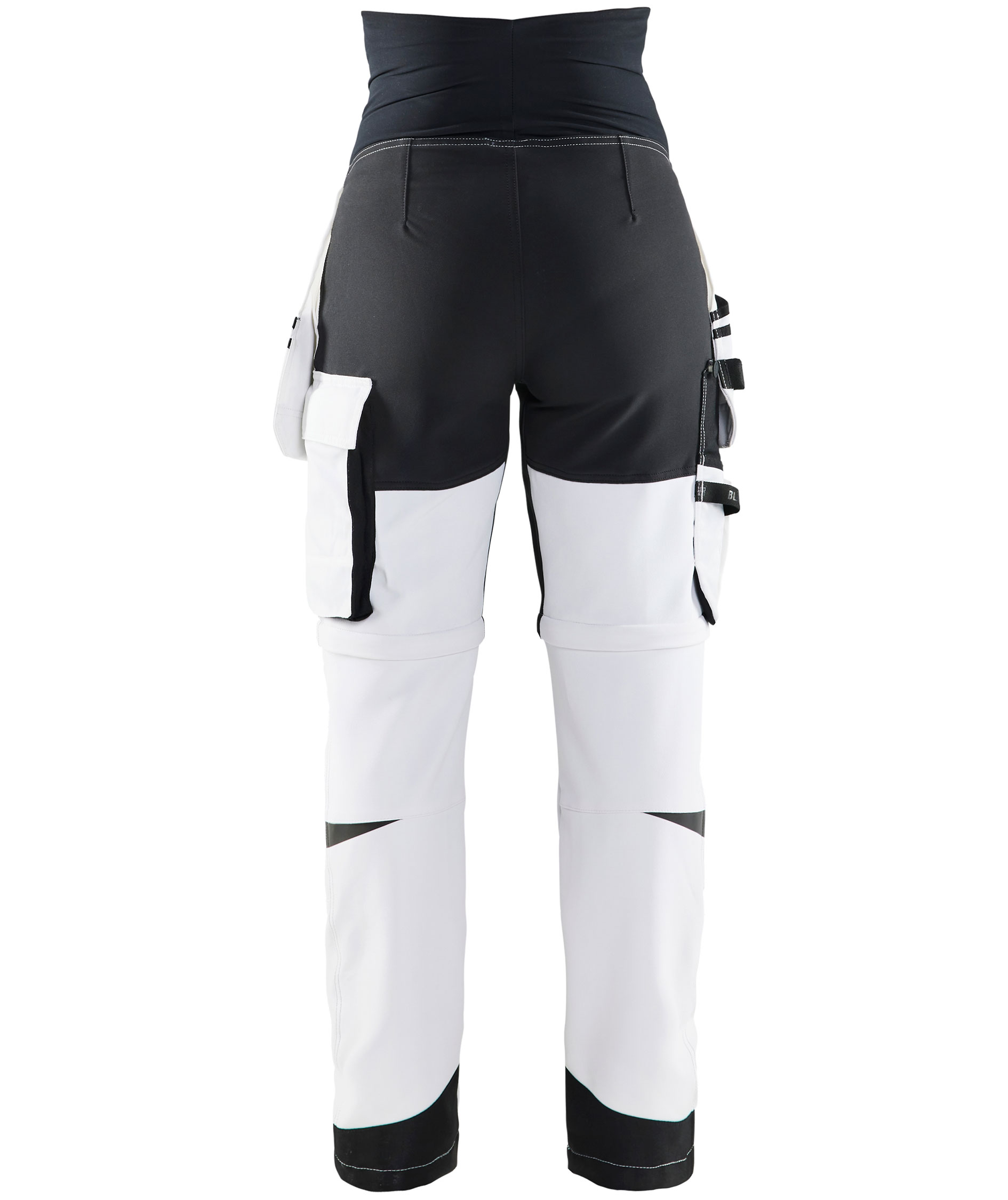 Bl&aring;kl&auml;der maternity craftsman trousers full stretch, White/Black, large image number 1