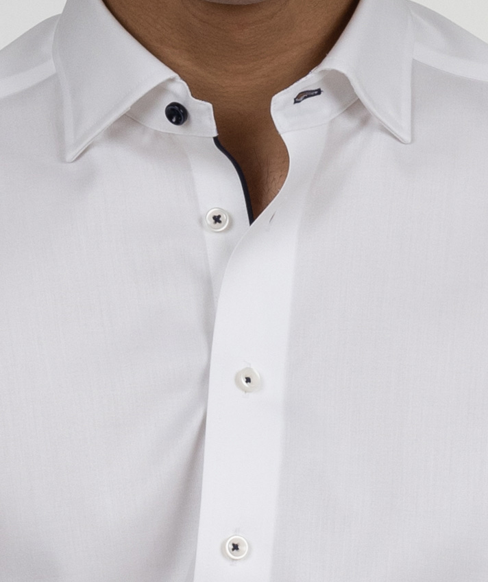 J. Harvest & Frost Twill Red Bow 122 slim fit shirt, White, large image number 5