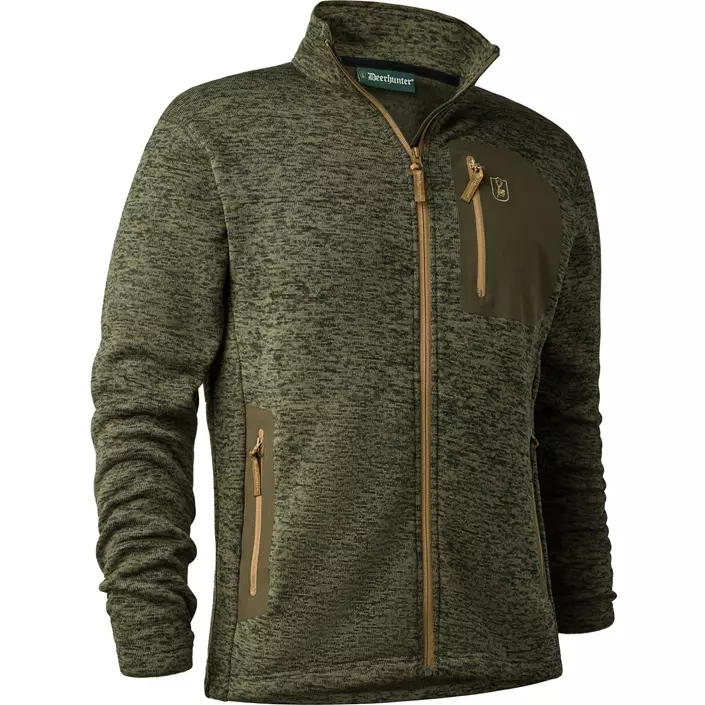 Deerhunter Sarek knitted jacket, Olive Night Melange, large image number 0