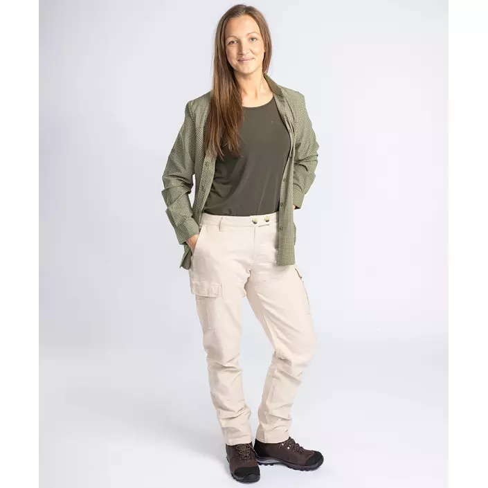 Pinewood NatureSafe dameskjorte, Pine Green/Off White, large image number 6