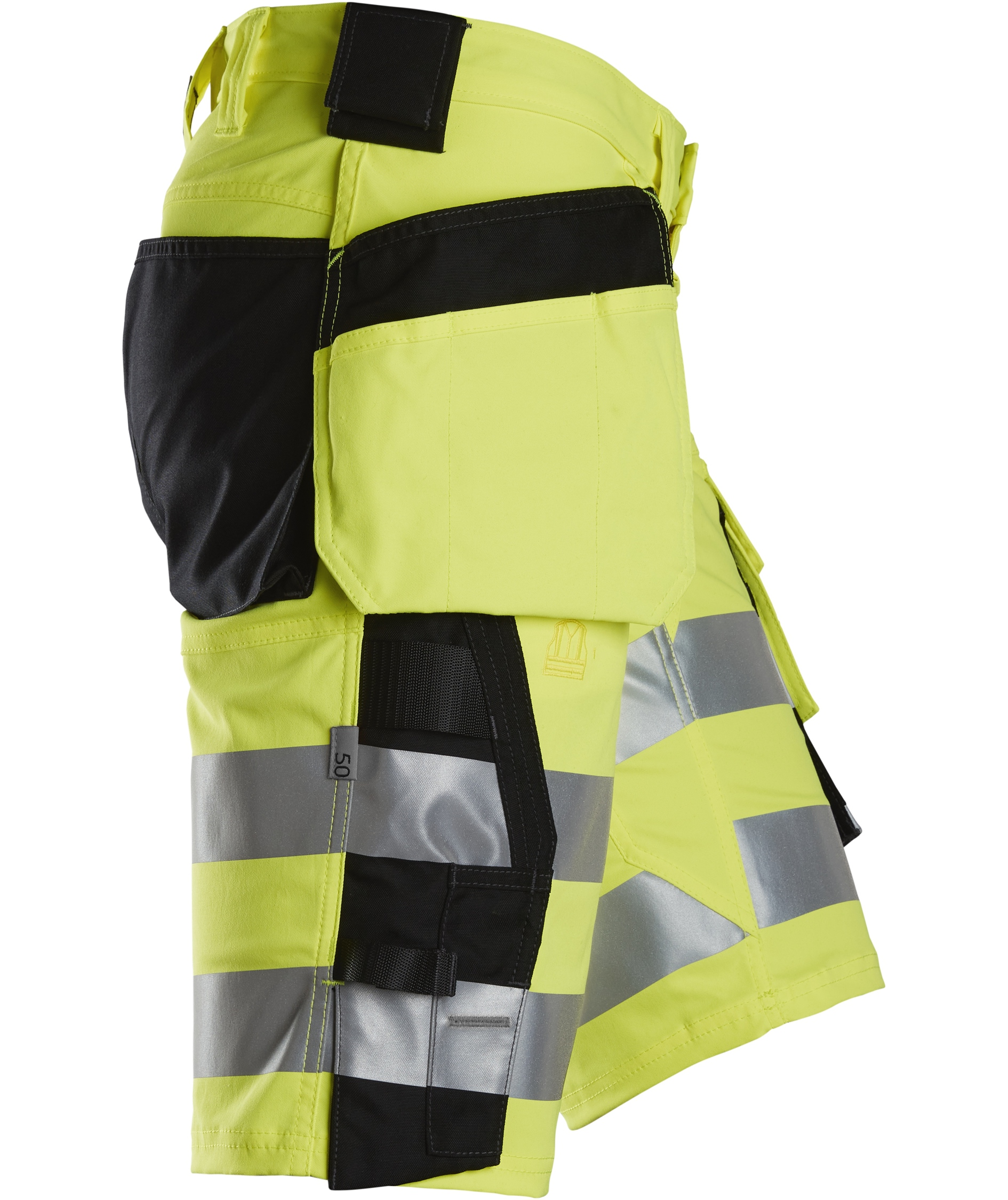 Snickers Handwerkershorts 6135, Hi-vis Gelb/Schwarz, large image number 2