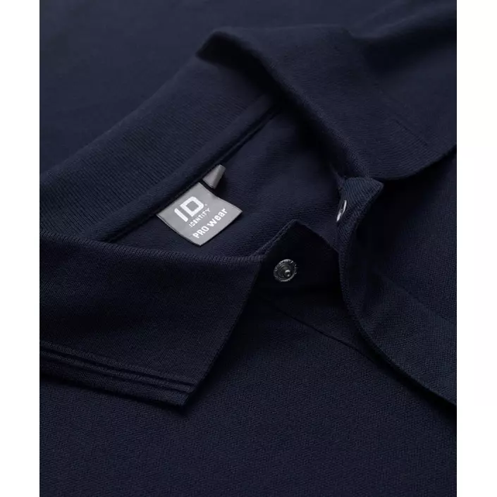 ID PRO Wear langermet Polo T-skjorte, Marine, large image number 3