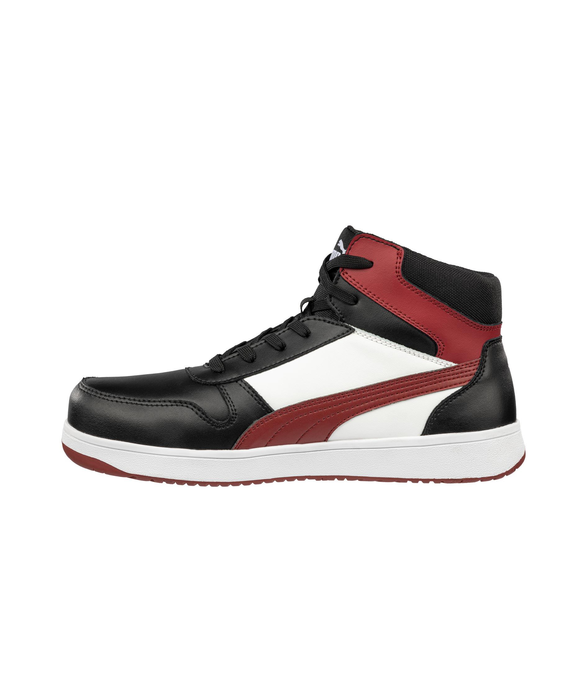 Puma Frontcourt Mid sikkerhedsst&oslash;vlette S3L, Sort/Hvid/R&oslash;d