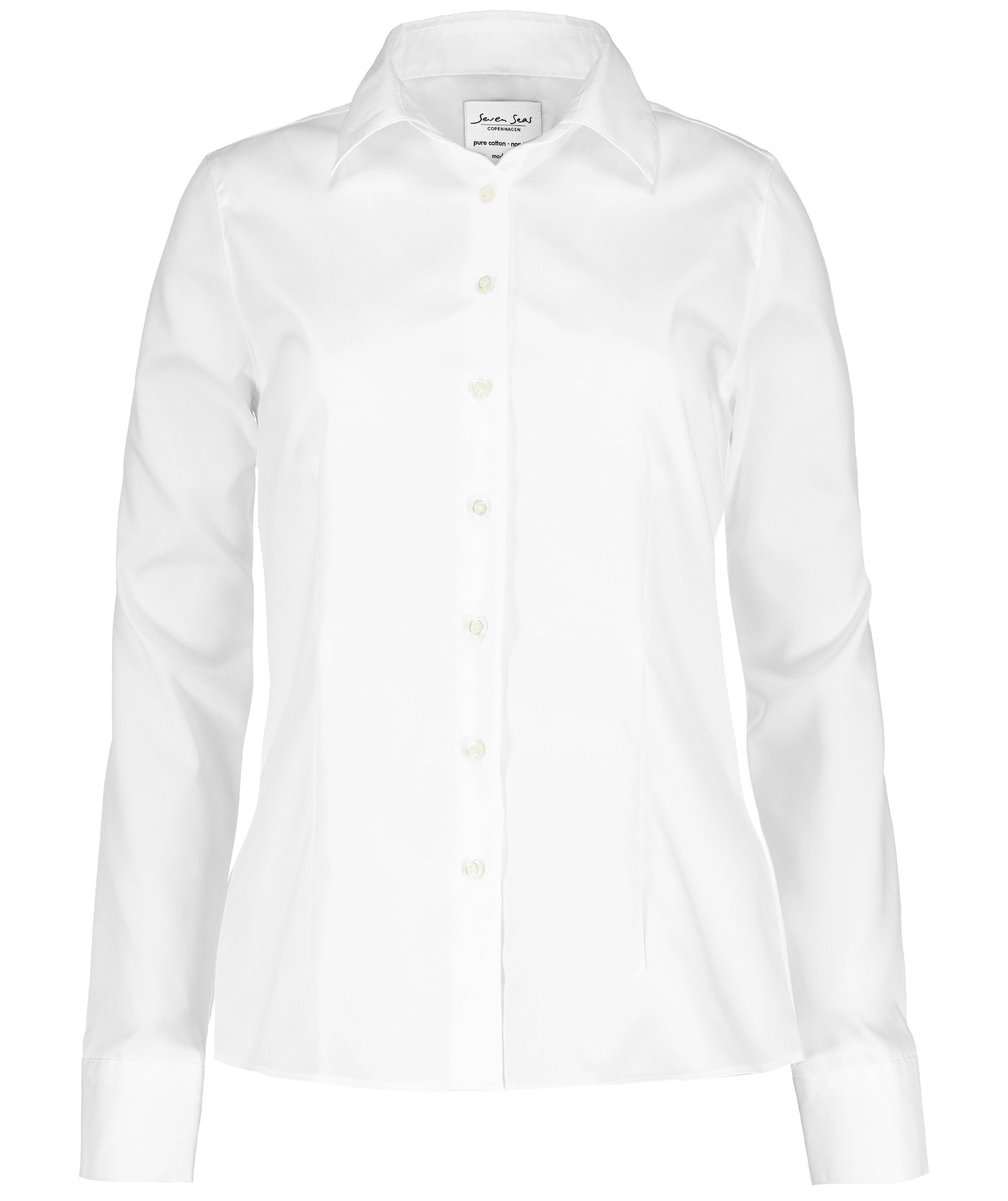 Seven Seas Fine Twill women's modern fit shirt, White, White, swatch