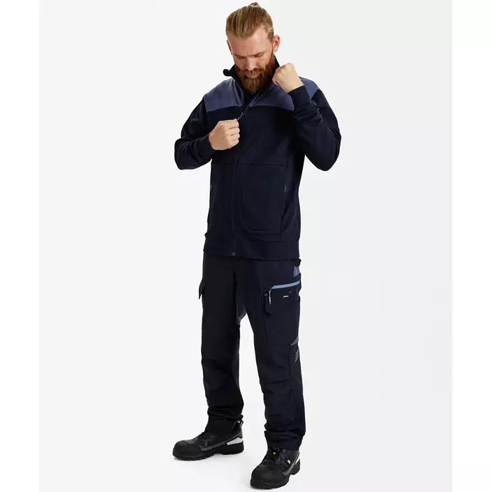 Engel Entire sweat cardigan, Deep Blue/Dark Sea, large image number 2