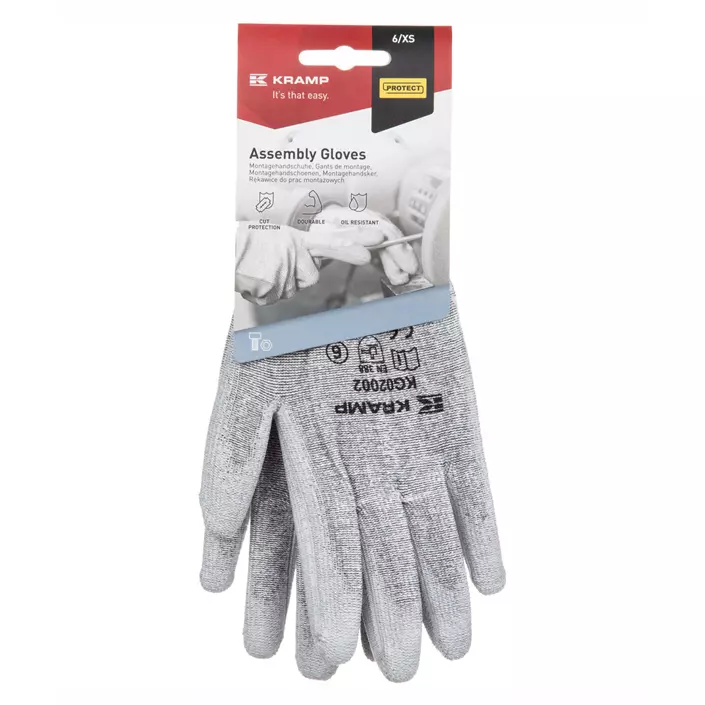Kramp cut protection gloves Cut D, Grey, large image number 2